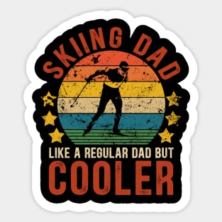 Skiing Dad Funny Vintage Skiing Father's Day Gift Sticker